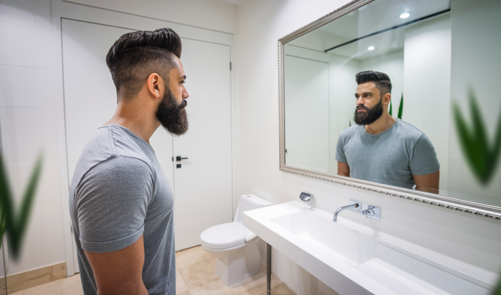 homme-dos-reflet-barbe-stylisee