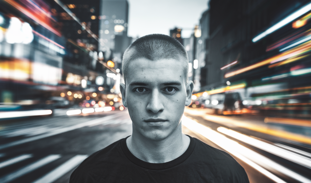 homme-buzz-cut-fond-urbain