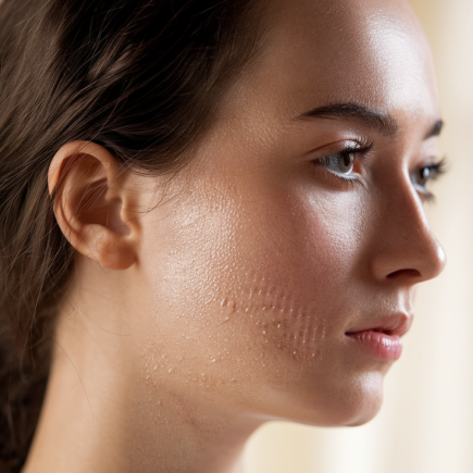 visage-feminin-profil-peau-contrastant