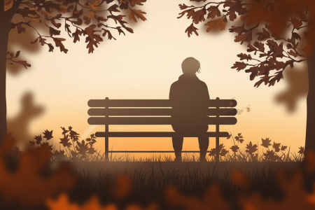 silhouette-personne-banc-coucher-soleil