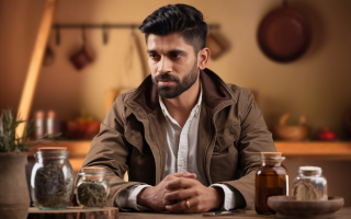 homme-barbu-cuisine-rustique-bocaux