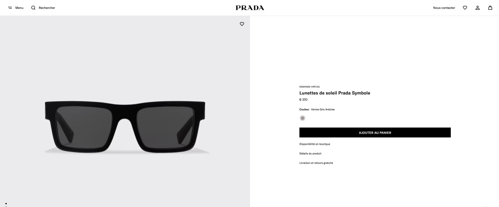 Lunette de soleil prada