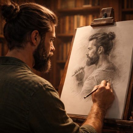 homme-barbu-bibliotheque-livres-flous