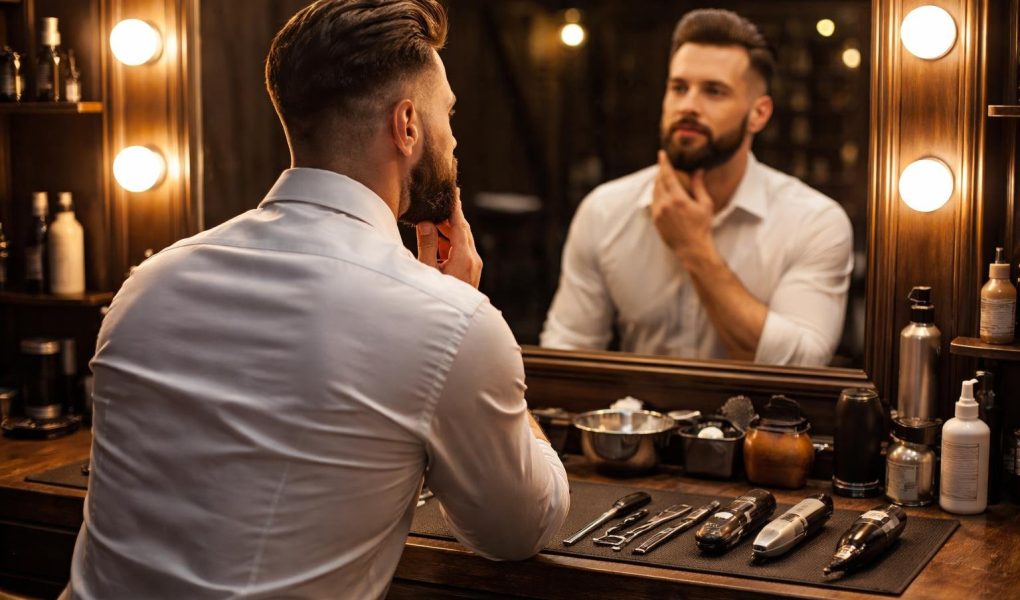 homme-dos-salon-coiffure-miroir