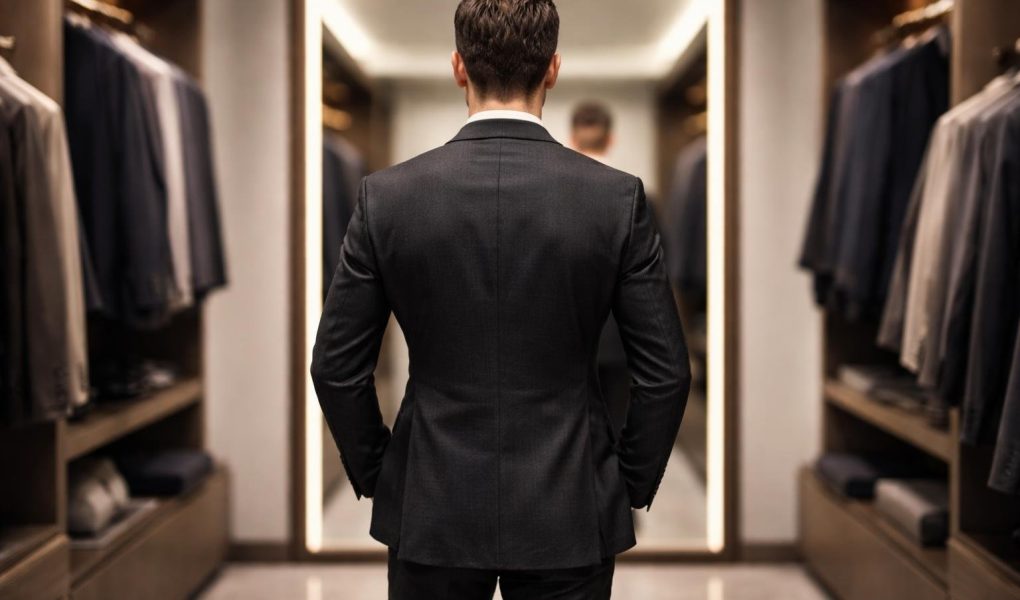 homme-dos-veste-miroir-dressing