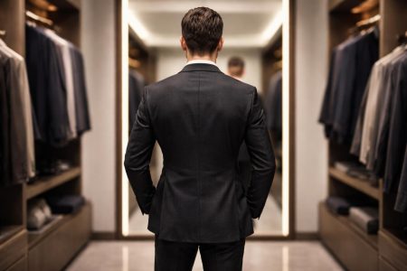 homme-dos-veste-miroir-dressing