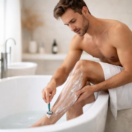 homme-rasage-jambes-salle-bain-moderne