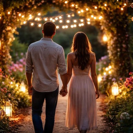 couple-marche-jardin-guirlandes-lumineuses