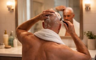 homme-rasant-crane-salle-bain