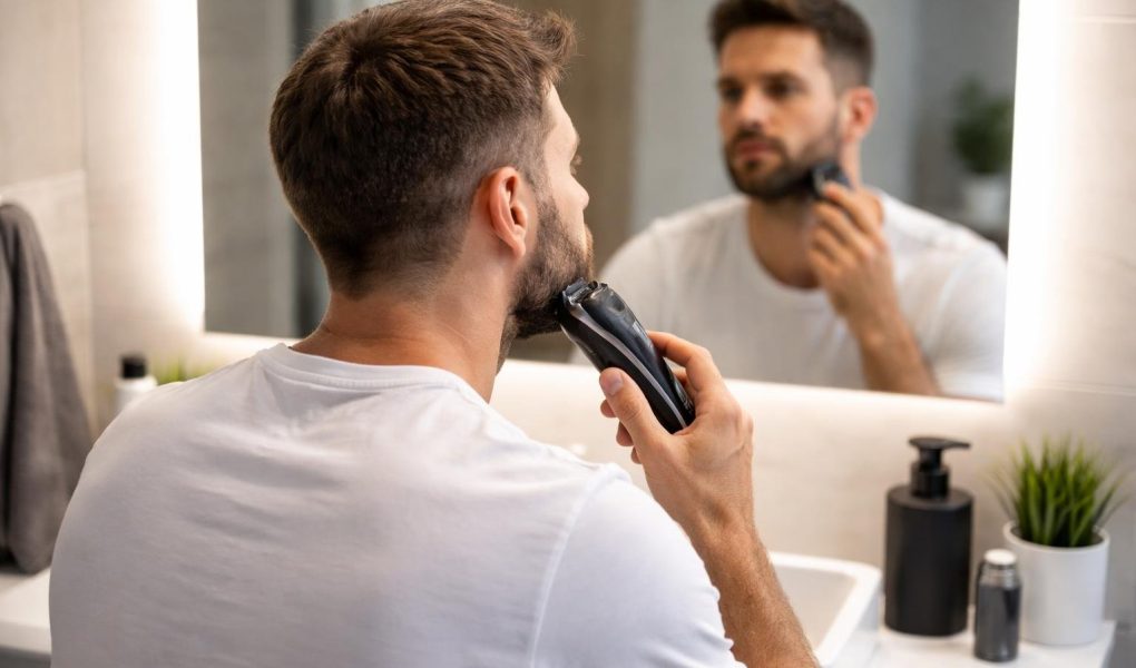 homme-tondeuse-barbe-salle-bain