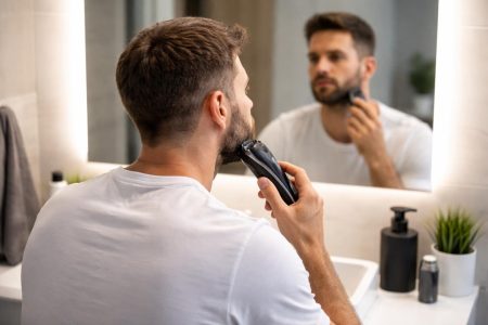 homme-tondeuse-barbe-salle-bain