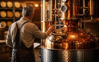 distillateur-alambic-cuivre-futs-bois