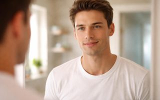 homme-visage-imberbe-sourire-miroir