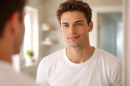 homme-visage-imberbe-sourire-miroir