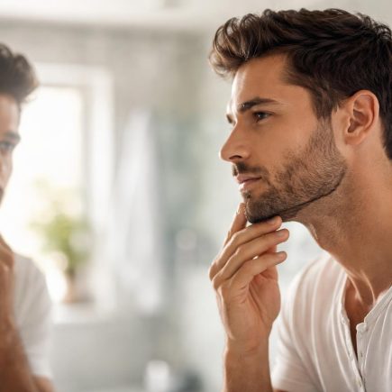 homme-profil-barbe-reflet-miroir