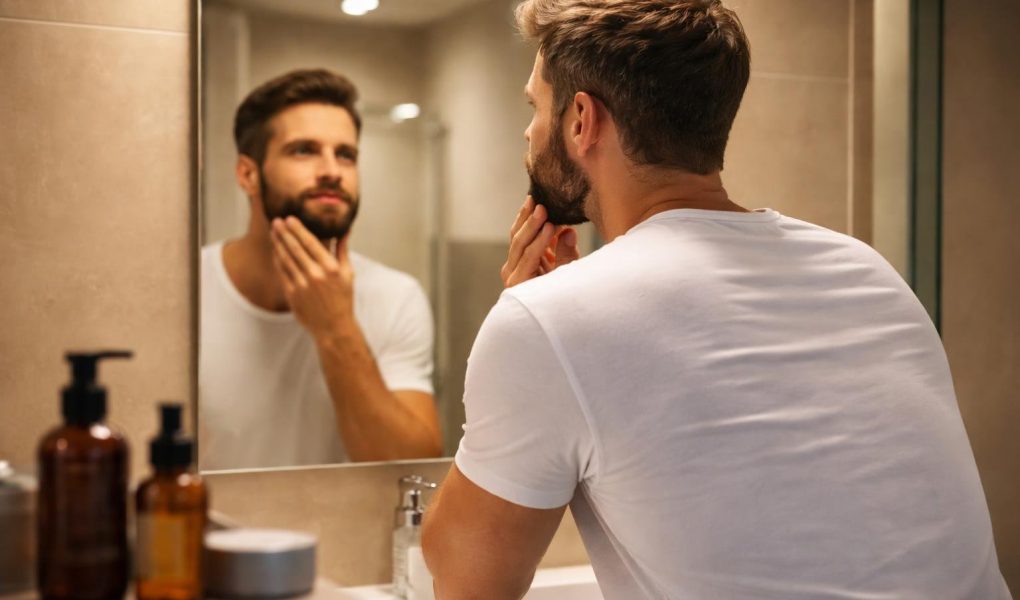 homme-barbe-miroir-salle-bain